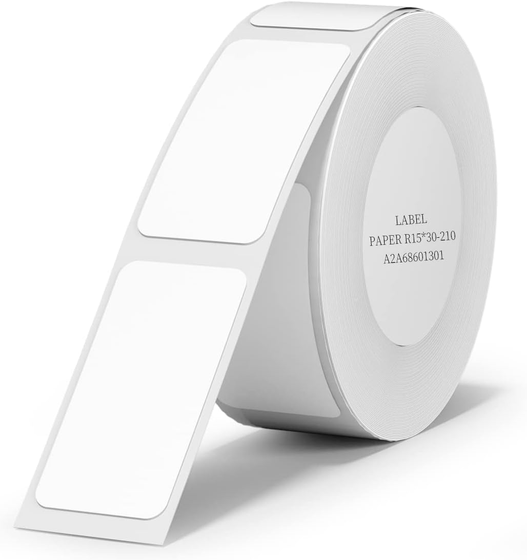 Label Maker Tape White Label Print Paper Compatible for