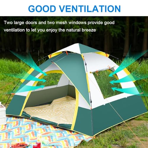 Carpa para camping impermeable y resistente al viento para 3-4 personas miniatura 2