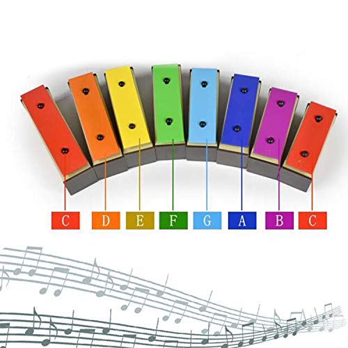 Ennbom Xylophone Glockenspiel 8 Notes Chromatic Resonator Bells With Green Case #TOP1