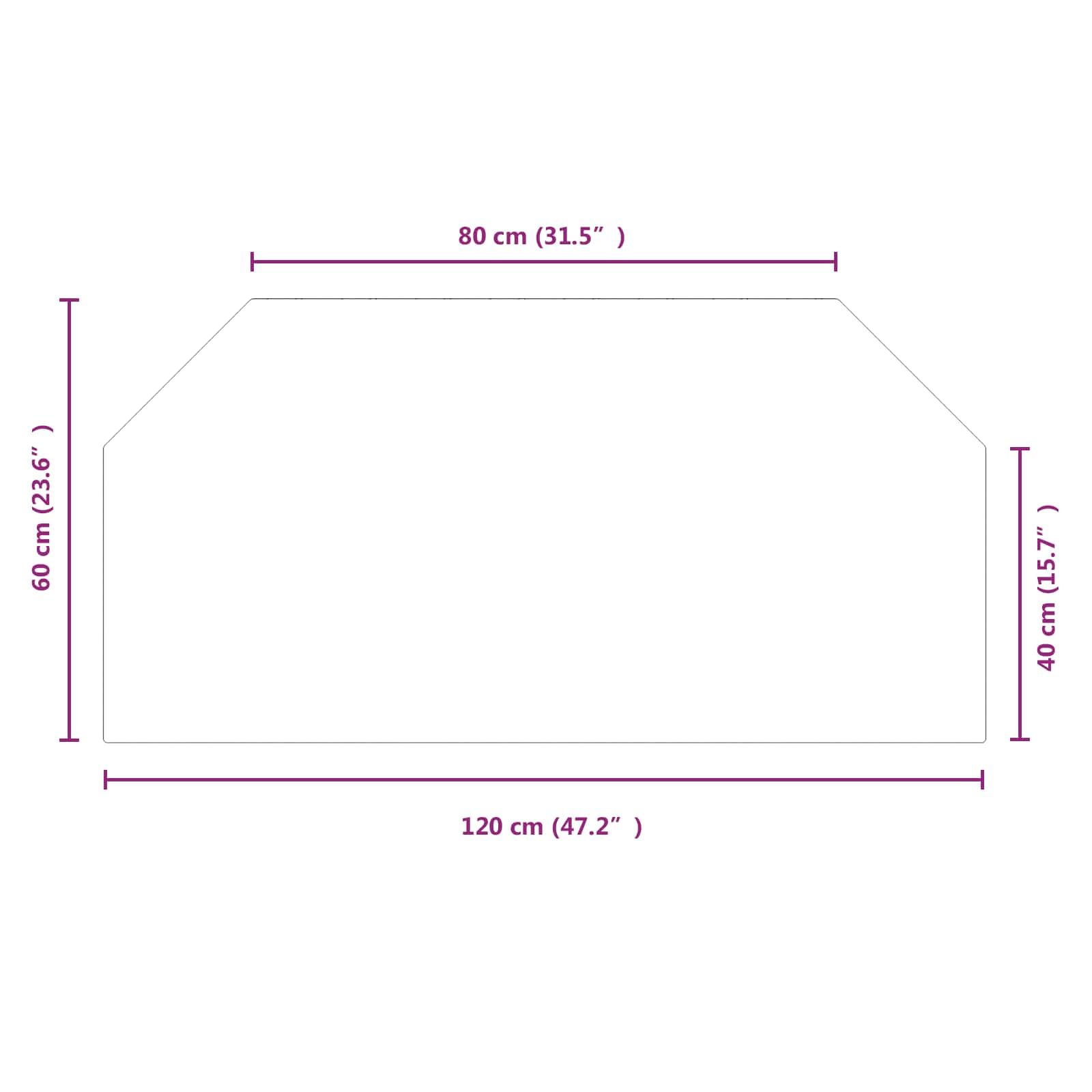 vidaXL Szklana płyta kominkowa przezroczysty 120 x 60 cm Szkło