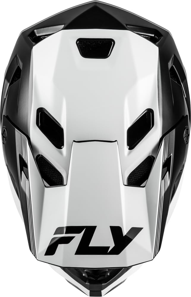 Fly Racing Rayce MTB/BMX Bicycle Helmet (Black/White, Youth Small) - Image 3