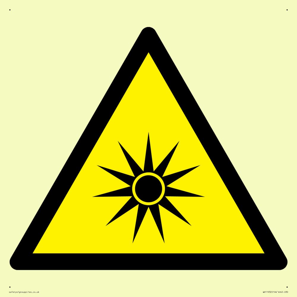 W027 Warning: Optical radiation Sign - 300x300mm - S30