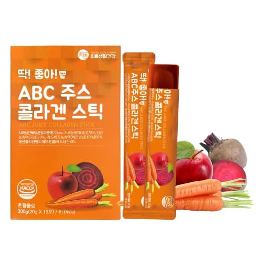 FARMER QUEEN ABC Juice Collagen Jelly Stick 20g * 15 Stick 1,600mg Low Molecular Fish Collagen Anti-Aging [DDAKJOA]