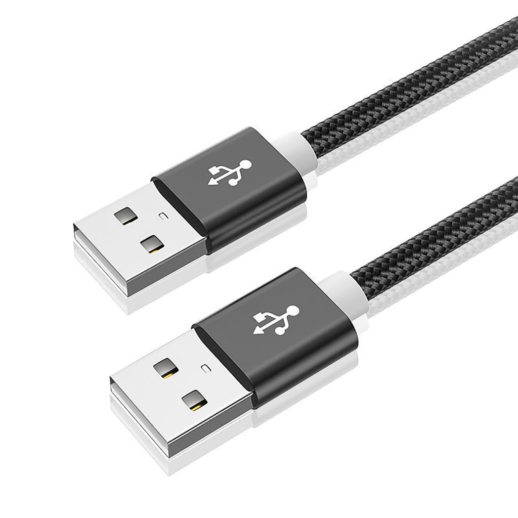 MOLKASIA USB 2.0 Fast Charging Cable 480Mbps Transfer Speed USB 2.0 Male to Male for USB Reader Hard Laptops