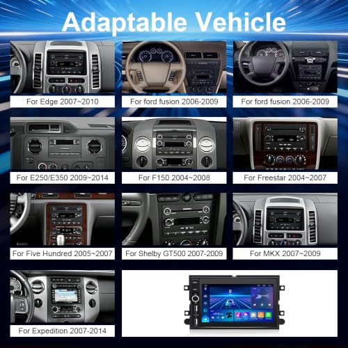 Image of 4+64G Android 14 Car Radio Stereo for Ford F150 2004 2005 2006 2007 2008, 4 Core 7 inch IPS Touch Screen Car Stereo for Ford F150 Wireless Carplay Android Bluetooth GPS Backup Camera WiFi DSP SWC FM /RDS