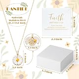 PANTIDE Christian Daisy Locket Necklace for Women- Mother's Day God Is Within Her She Will Not Fail Engraved Faith Religious Necklace Inspirational Stainless Steel Jewelry Birthday Gift (Gold)