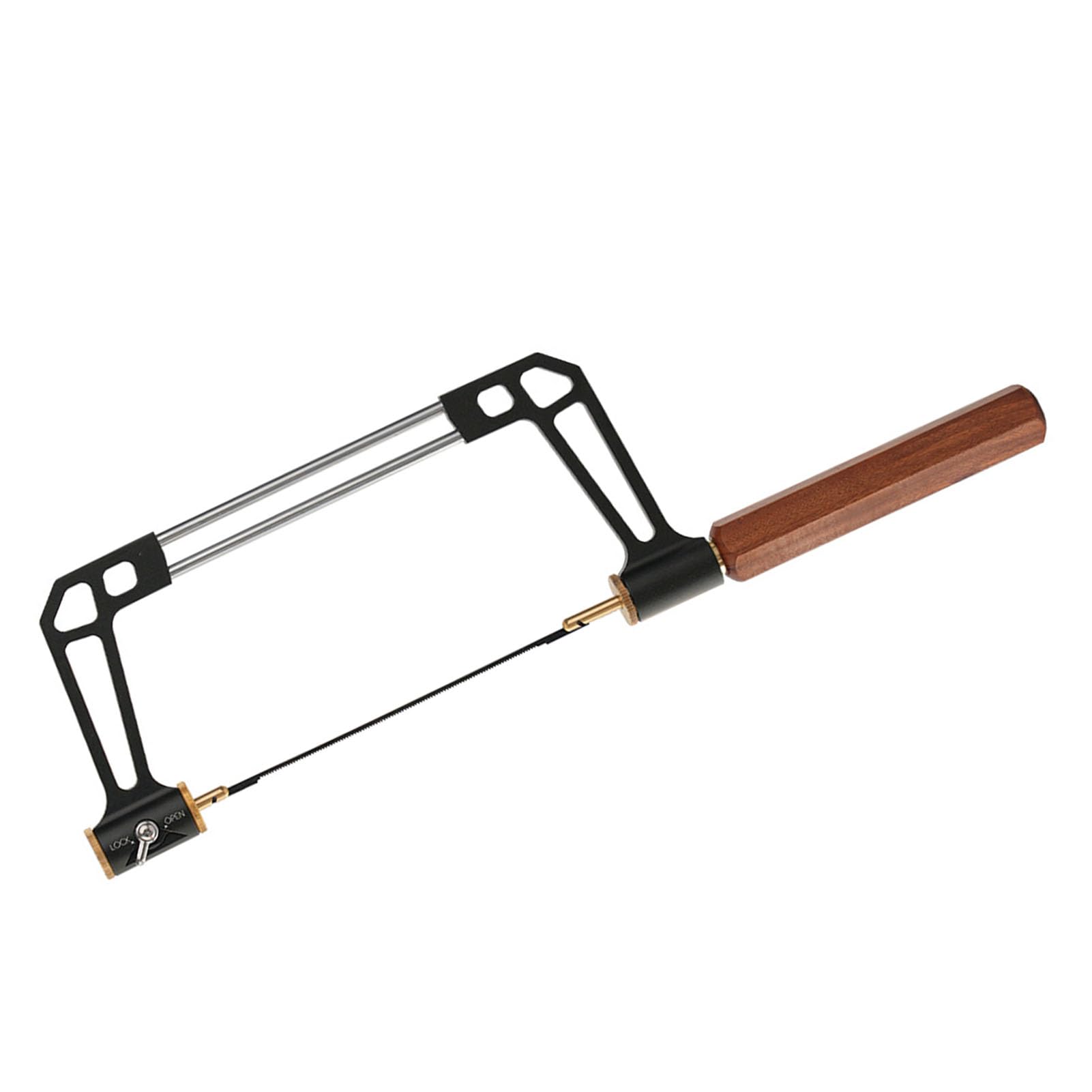 Hand-Laubsägen-Set mit Rahmen aus Aluminiumlegierung und Sechskantgriff für Komplizierte Holzbearbeitungsprojekte. 3 Sägeblätter