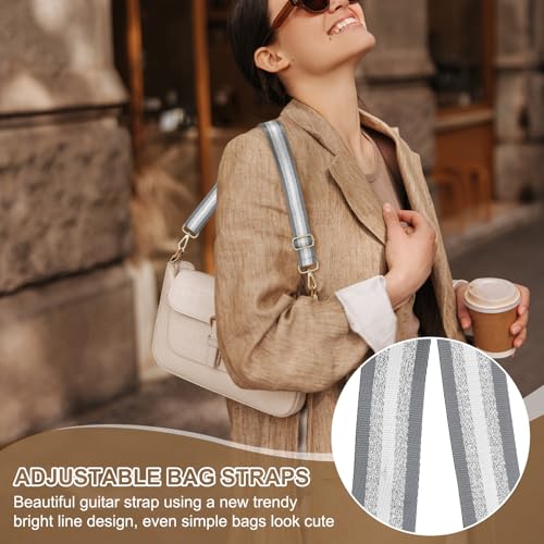 Image of PATIKIL Purse Strap, Wide Shoulder Strap Adjustable Crossbody Bag Straps Universal Replacement Shoulder Bag Belt for Women's Handbags Canvas Guitar Bag Backpack, Dark Grey
