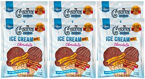 The Curious Creamery Ice Cream Mix, Chocolate, 6-pack (six 90 gram pouches)