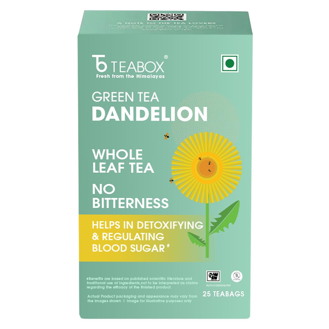Teabox Premium Darjeeling Green Tea With Dandelion Roots | 100% Whole Leaf & 0% Bitterness | Green Tea From The Himalayas | 25 Tea Bags (Low Caffeine)-image-25