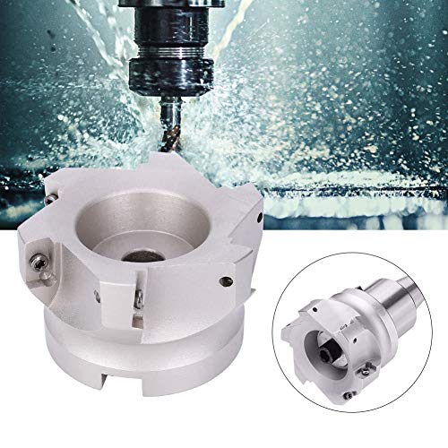 Hyuduo BAP400R-80-27-6T 90-Grad Planfräser Kohlenstoffstahl rechtwinklig beschichteter indexierbarer Schaftfräser 80 mm/3,1 Zoll Durchmesser