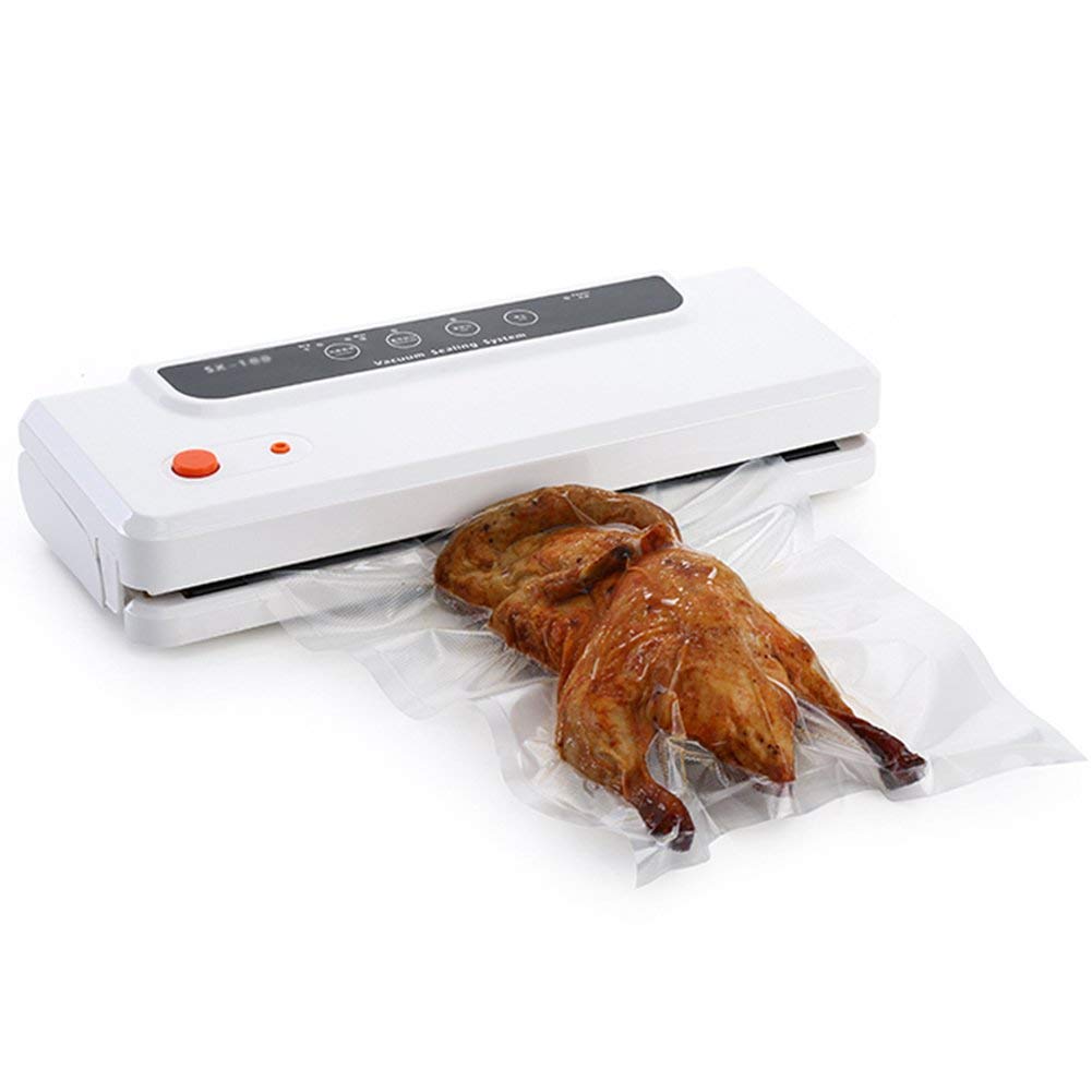 AYCDL Food Vacuum Sealer Machine,One-Touch Fully automat Vacuum Sealing System, Dry/Wet Vacuum Packing Machine for Home and Commercial,White,White