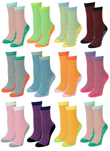 Image of Gelante 12-Pair Women's Crew Socks, Soft Thin Lightweight Breathable Athletic & Casual