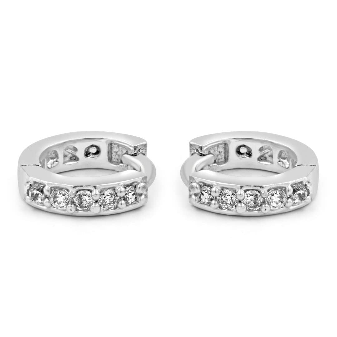 Zarkan 925 Sterling Pure Silver Micro Hoop Earrings | American Diamond Cut Earrings | Gifts For Women & Girls | With Certificate of Authenticity and 925 Stamp (B0BTVJ35M8) Amazon Price History, Amazon Price Tracker