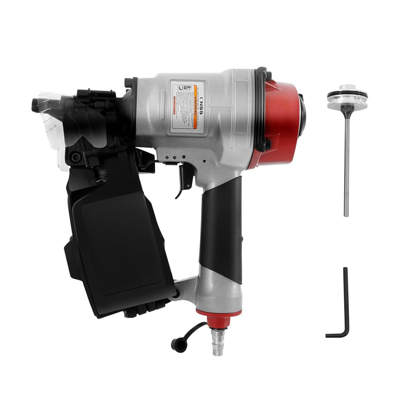CN55 Gwoździarka pneumatyczna, 25-57 mm gwoździarka do cewek bocznych, ręczny zszywacz pneumatyczny, pistolet, gwoździarka dachowa do ogrodzeń drewnianych, mebli ze sklejki