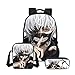 Produktbild Twhoixi Anime Tokyo Ghoul 3 Teile/Satz Kombination Rucksäcke für Jungen Mädchen Schule Bookbag Casual Umhängetasche Täglichen Beutel