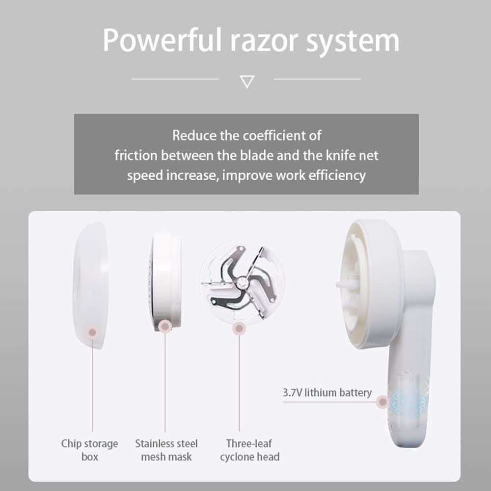 Rasoir électrique rechargeable, rasoir et anti-peluches, 5 lames remplaçables en acier inoxydable, défuzzer à 2 vitesses, élimine les peluches, les bouloches, les bouloches, les bouloches