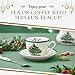 Spode Christmas Tree Teacup & Saucer Set - 7 Oz Earthenware Cup for Tea, Coffee, Cappuccino, Espresso - Holly & Mistletoe Holiday Accents - Holiday Collection Design for Gifting