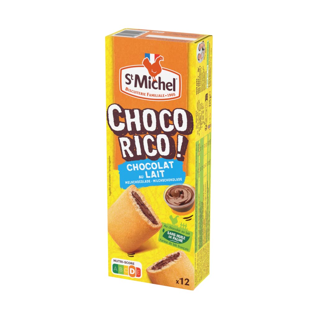 Lote de 6 unidades *** ST MICHEL Choco Rico galletas de chocolate con leche 12 galletas 225g *** o un tamaño de cartón de 6 unidades ***