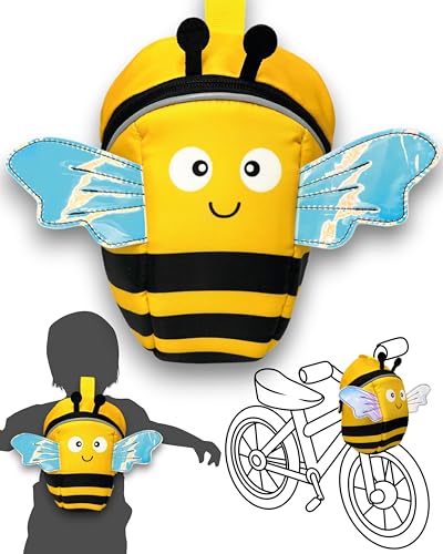 HECKBO 2-in-1 Kinder Rucksack & Lenkertasche - Biene - Laufrad, Fahrrad...