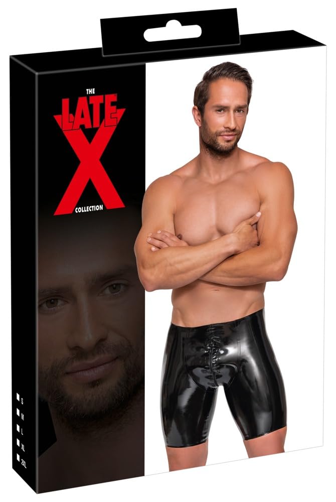 You2Toys Av2024-late X-Late X Pantalon en Latex Pantalons Sexy pour Homme en Cuir Latex Ou Vernis Noir-42c27c9a