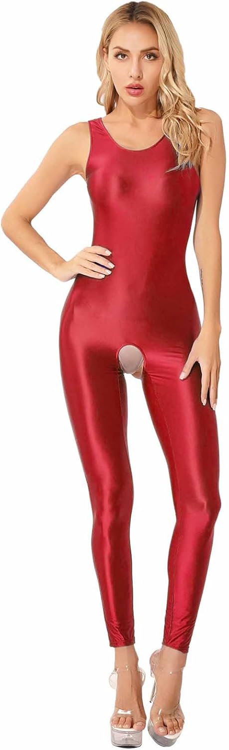 Women'S Lingerie Erotic Lingerie Open Crotch Tights U Neck Bodysuit Nightwear Sleepwear
