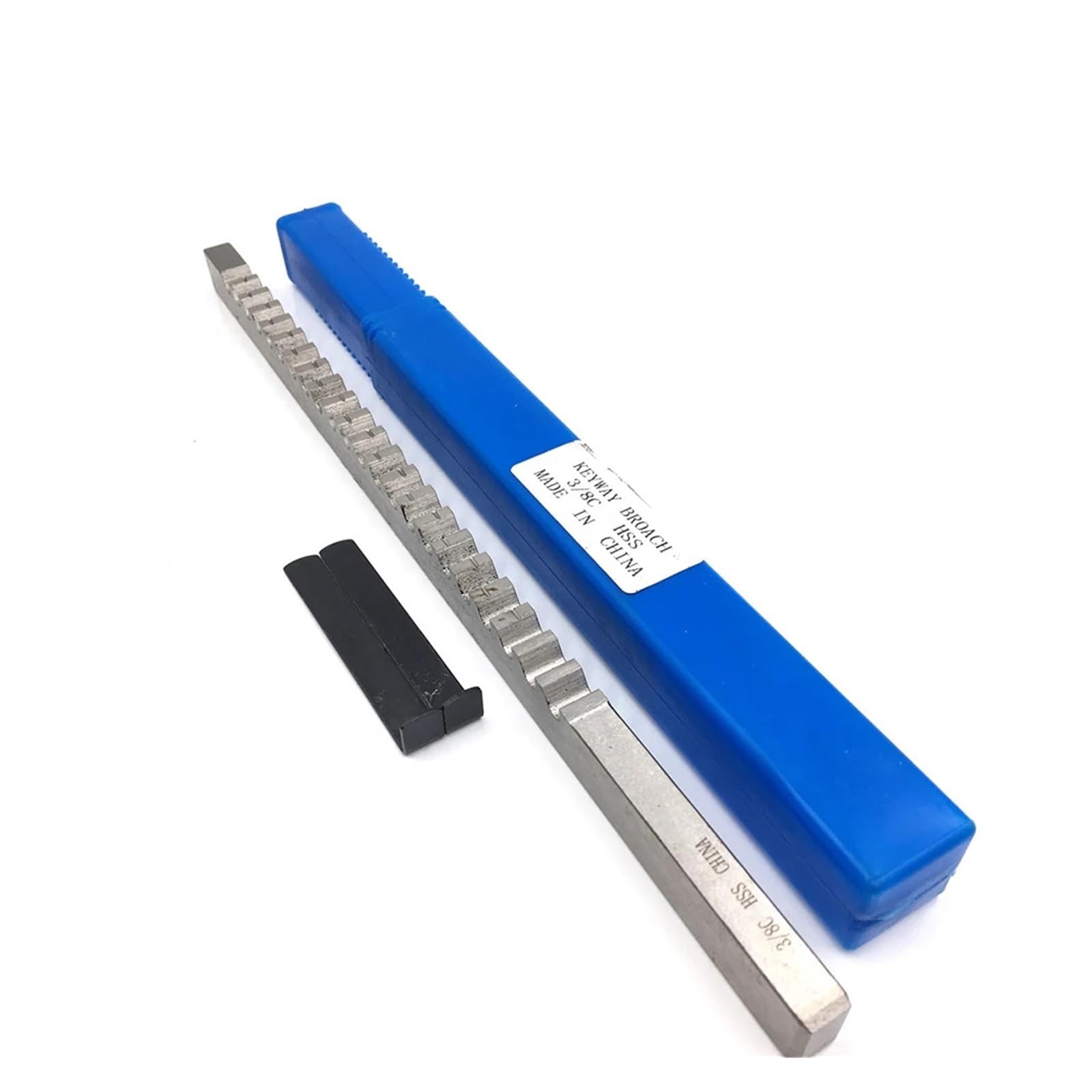 Broca de chavetero de empuje de 3/4E, 3/32A, 3/16C y 3/8D pulgadas for máquinas brochadoras CNC. Herramienta de corte de acero rápido (HSS) for mecanizado de metales. para metalurgia, torno(5-16D)