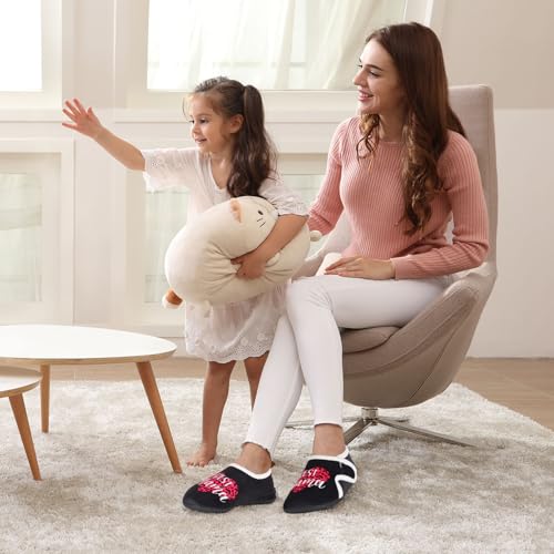 Image of Ibeauti Women Mens House Slippers Lightweight Comfy Barefoot Slipper Socks Rubber Sole House Shoes for Indoor /Outdoor Bedroom Travel