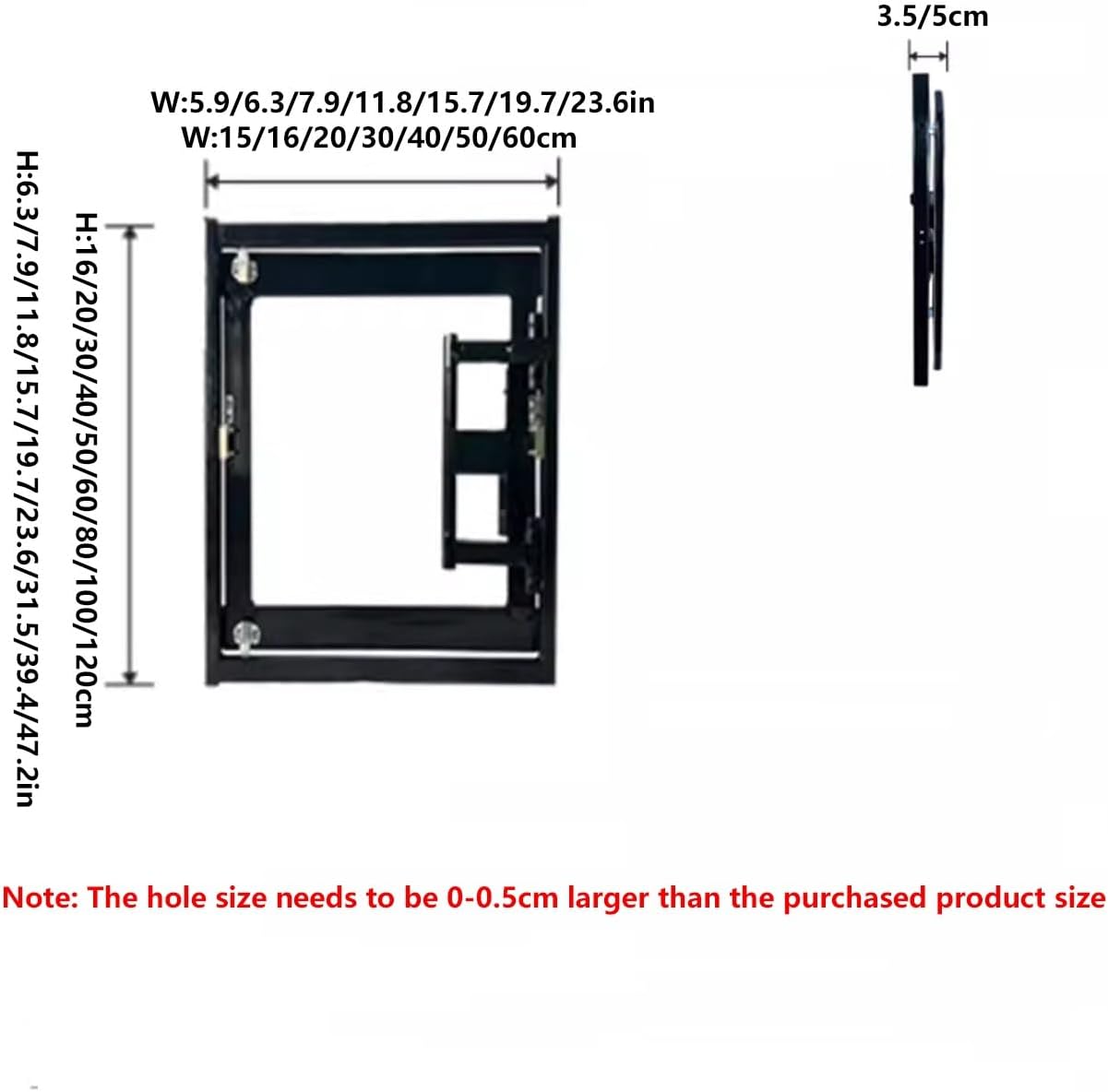 Steel Loft Access Door, Access Door for Wall Concealment,Argon arc Welding,Easy to Install,Residential/Commercial Use, Flush-Mounted.(15.7X15.7X1.4in)
