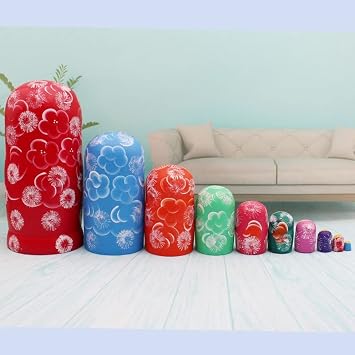 Matryoshka Matryoshka Russian Matryoshka Doll Wood Creative Nesting Doll Gift Russian Doll Traditional Function Ethnic Style Nesting Doll Matryoshka Doll