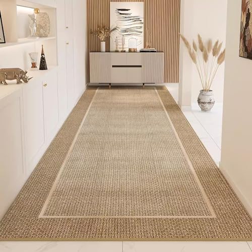 Runner Rug for Hallway Non Slip Rug Runner Border Runner Rug, 2ft/4ft/6ft/7ft/8ft/10ft/12ft/15ft/16ft/18ft/20ft Long Hallway Runner Rug, Washable Indoor Outdoor Rug Floor Mat for Entryway/Kitchen/Laun