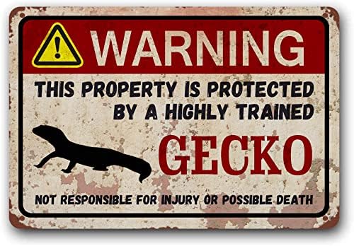 Vista 19 de Eveokoki Hermit Crabs - Cartel retro exótico para mascotas, divertido regalo de advertencia de metal, 12 x 16 pulgadas RS-20