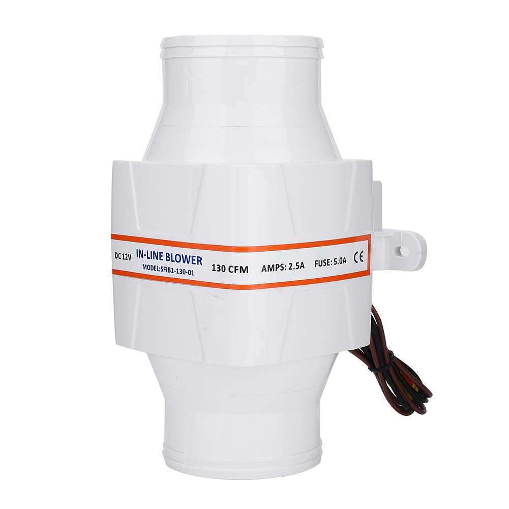 Ventilador deslizante Ventilador de tubo de soplador de aire marino de 3 pulgadas, ventilador de tubo de 75 mm Ventilador silencioso de sentina marina rápido Ventilador de caravana de 3 pulgadas poten