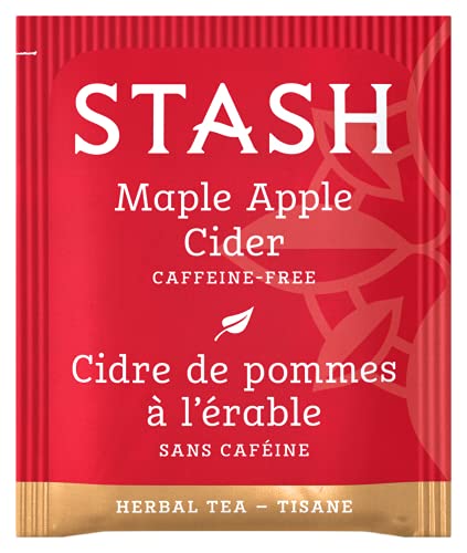 Image of Stash Tea Maple Apple Cider Herbal Tea - Caffeine Free, Non-GMO Project Verified Premium Tea with No Artificial Ingredients, 18 Count (Pack of 6) - 108 Bags Total