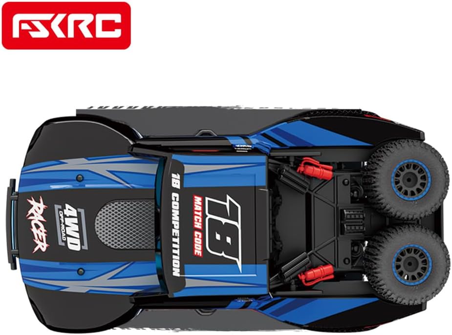 RC Drift Car 4WD 1/12 High Speed Remote Control Car with Gyro LED Lights, Off Road Racing Truck RD12, Full Proportional RC Car for Adults Outdoor Driving, Easy Fun Drift Vehicle（Blue）