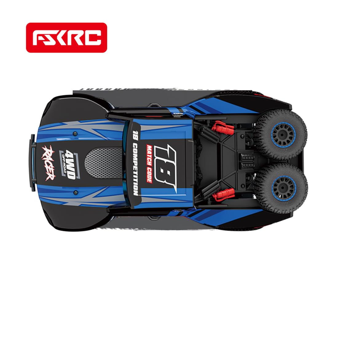 RD12 1/12 RC Drift Car 4WD 2,4GHz mit Gyro, Vollproportionales Ferngesteuertes Auto, 30KM/H High Speed, LED-Lichter, Wiederaufladbarer RC Rennwagen für Erwachsene Blau
