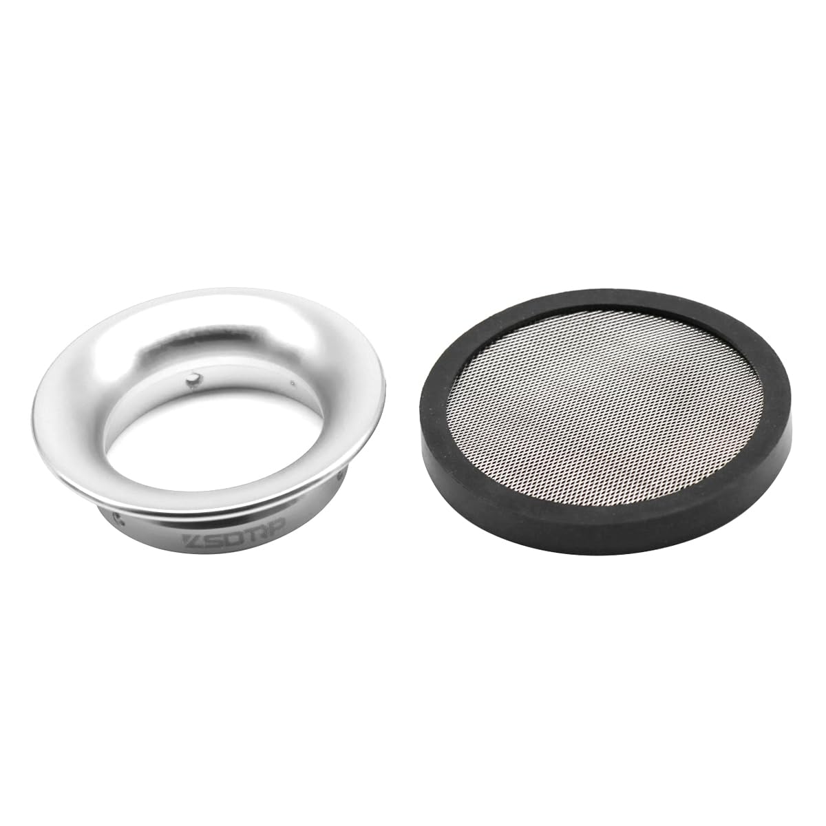 Filtro aria per carburatore in lega di alluminio con filtro in spugna e maglia in acciaio per PWK32-34 mm (argento, 55 mm)