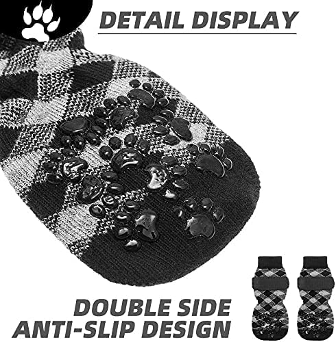 EXPAWLORER Dog Socks with Grips, Double Sides Anti-slip Dog Gripper Socks for Hardwood Floors Stop Licking Injured Paws - Image 4
