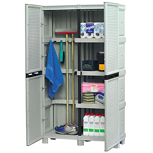 Art Plast Concert Armadio Porta Scope in Polipropilene con Ante Blu Petrolio, Portascope, 172x100x39 - Image 6