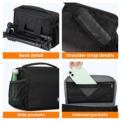 TARION Compact Camera Messenger Bag - 4L Small DSLR Crossbody Sling Case with Tripod Straps Waterproof Raincover for Street Photography - TSB-S by TARION - Image 4