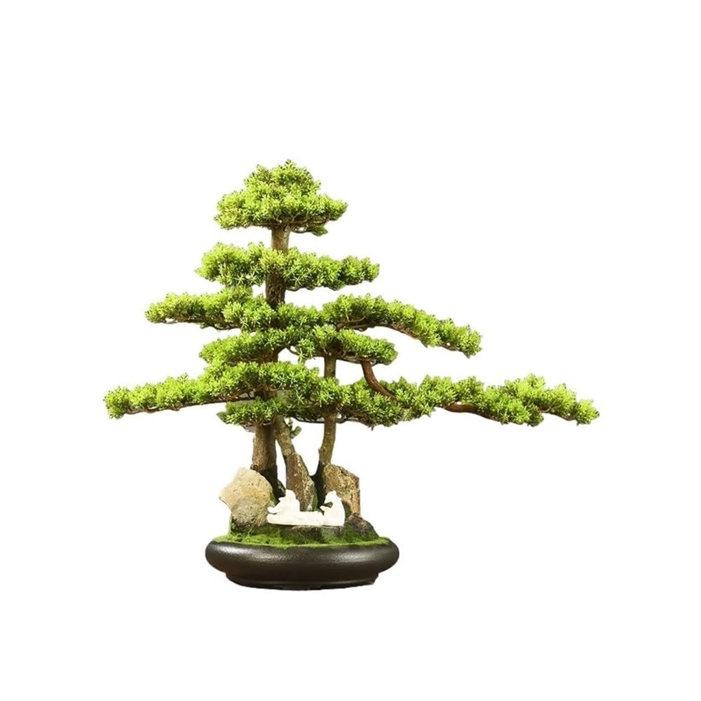 WOTZOV Artificial Plants, Artificial Bonsai Tree With Ceramic Pot Decorative Fake Plants For Living Room, Office, Tea,Home Decor
