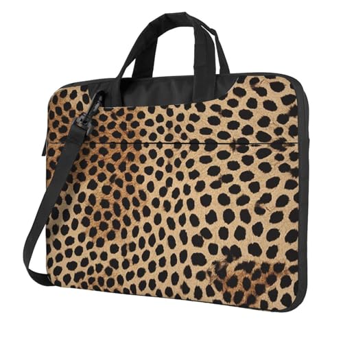 Sac à bandoulière pour ordinateur portable imprimé léopard antichoc