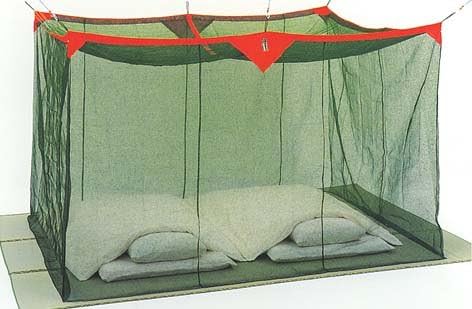 Nishikawa Living 145532453 Hanging Mosquito Net, for 4.5 Quarters, 78.7 x 98.4 inches (200 x 250 cm), Green