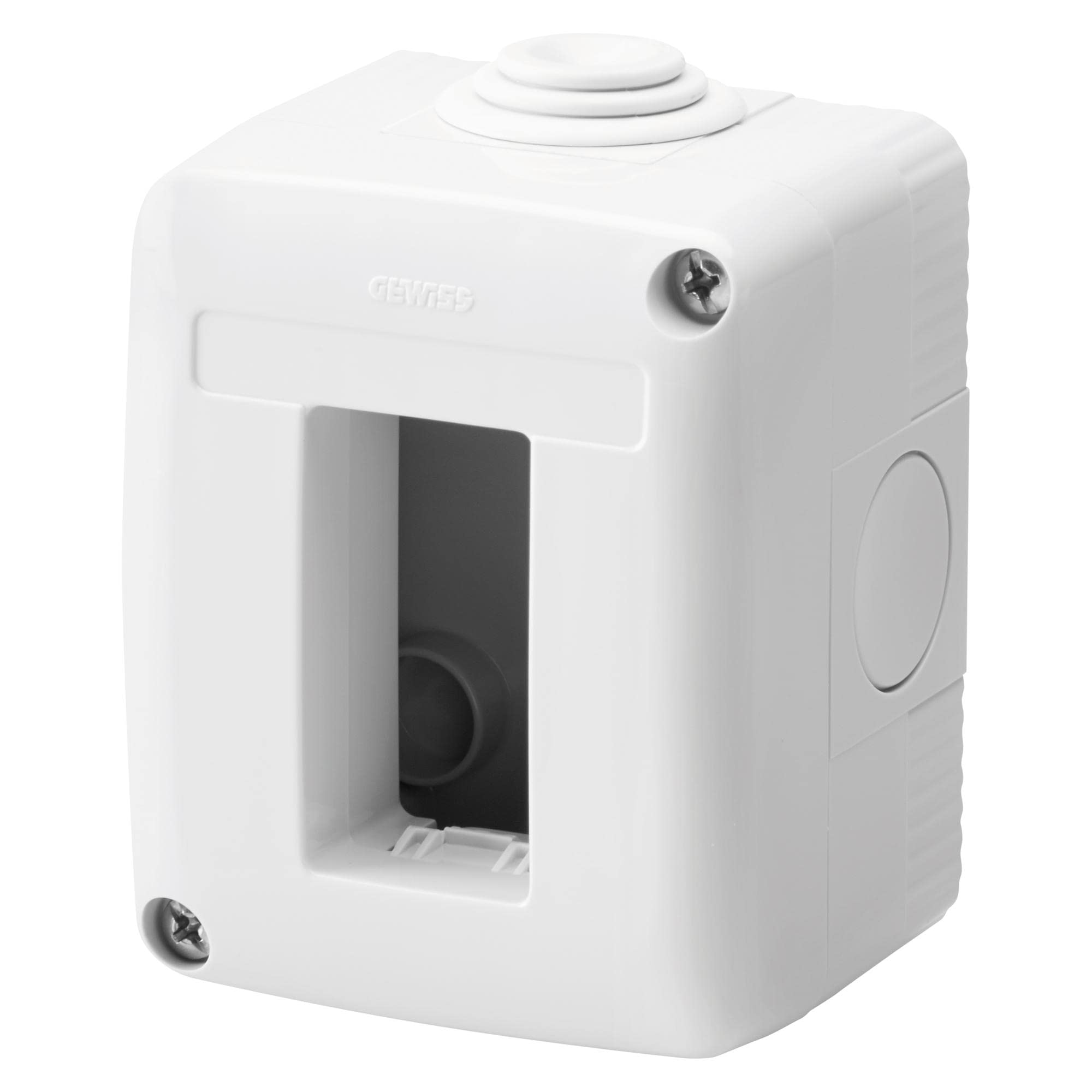 GW27001DY Surface Box Series 27 for GEWISS System Mechanisms - IP40-1 Module - Grey RAL 7035