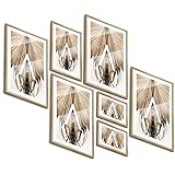 Hochwertige Rahmen in Natur aus Echt Holz im Set. Bruchsicher durch die hochglänzende Plexiglas Scheibe. Perfekt zusammengestellt für deine Bilderwand oder Collage.