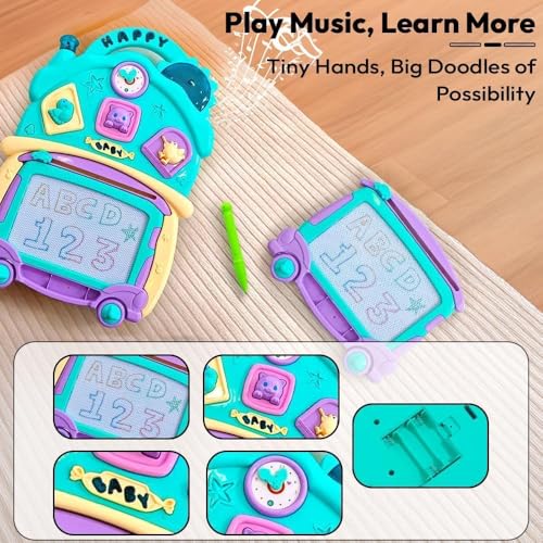 Image of Uonibaby by StarAndDaisy 2-in-1 Baby Multiactivity Push Walker with Doodle, for Infants & Toddlers, Educational Elements and -in-Stable & Safe Design /Multi Purpose Walker for new Born