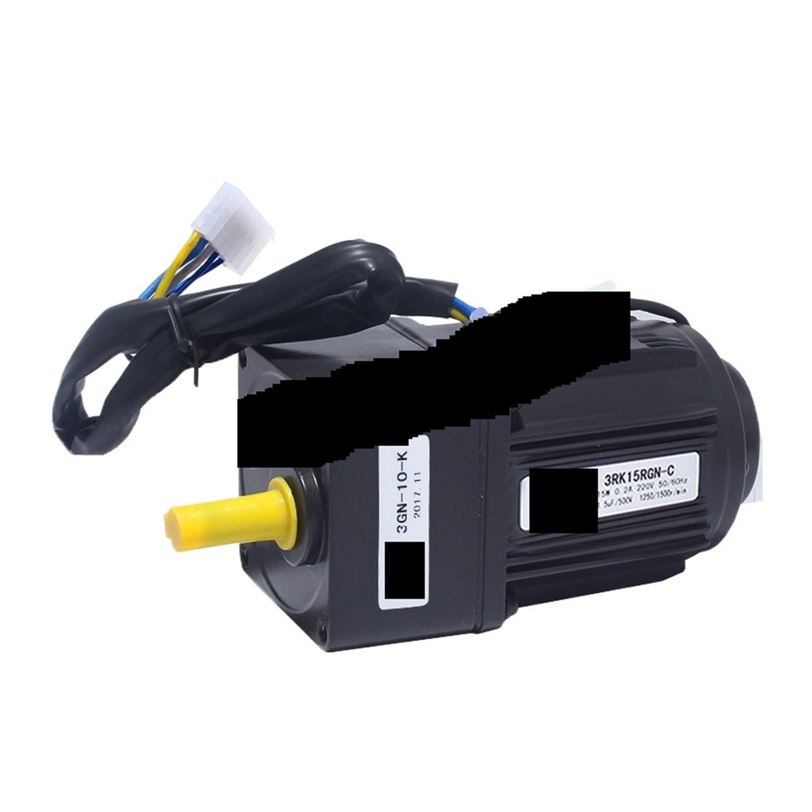Motor asíncrono 3RK15GN-C 220V AC con Engranaje 15W monofásico Eje de 10mm + Controlador Velocidad 50/60hz(7.5K(166rpm))