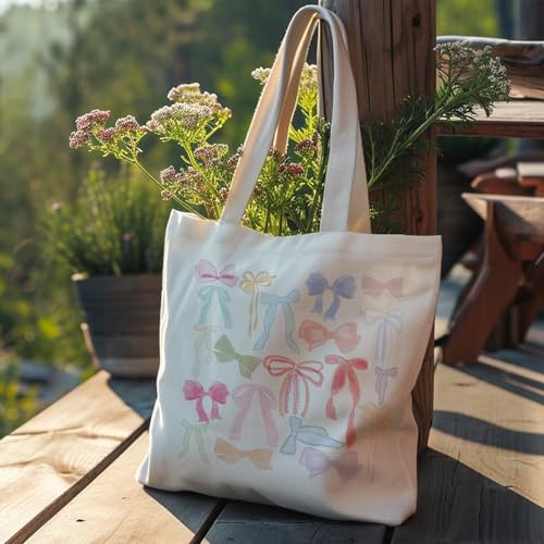 Bolso Tote de Lona Coquette Bows para Mujer miniatura 5