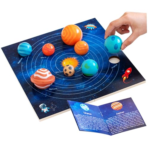 Système Solaire Montessori en bois : jeu éducatif 3D pour enfants dès 36 mois - 7