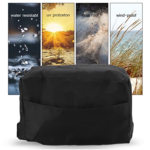 Wasserdichte MIG-Schweißgeräteabdeckung, 190T Versilberter Polyester-Taft, UV-beständige Schutzhülle für Schweißmaschinen, Schwarz